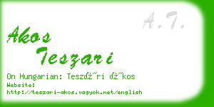 akos teszari business card